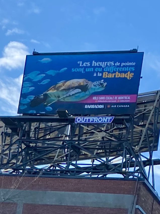 Nancy Jetté (@nancyjettt) on Twitter photo Personne chez <a href="/AirCanada/">Air Canada</a> n’a relu cette géante pub avec une géante faute? « Les heures de pointe sont un eu différentes en Barbade »? Ça fait un (p)eu dur. Personne chez <a href="/AirCanada/">Air Canada</a> n’a relu cette géante pub avec une géante faute? « Les heures de pointe sont un eu différentes en Barbade »? Ça fait un (p)eu dur.