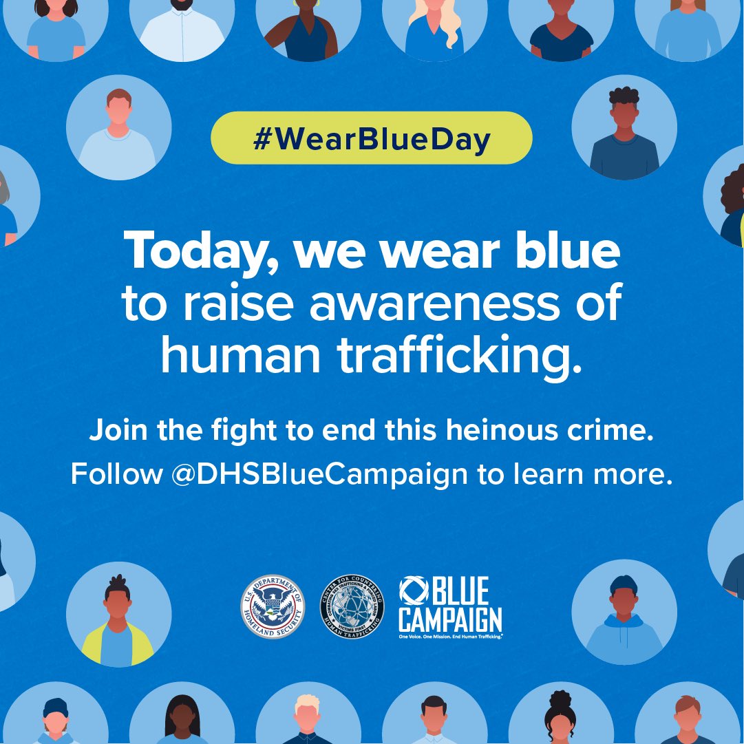 SCDAONews's tweet photo. SCDAO is proud to join @dhsbluecampaign in wearing blue today to bring awareness to #HumanTrafficking.
#WearBlueDay #NHTAD #TacklingTrafficking #HumanTraffickingAwarenessDay https://t.co/qStzaeXdwq