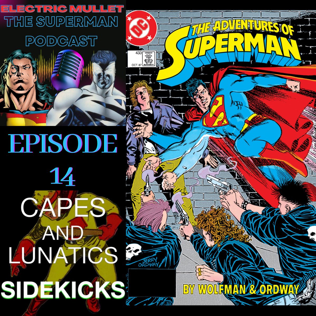 Electric Mullet: The Superman Podcast Episode #14 tinyurl.com/55u2dfcn 
Phil, Justin and Tyler review “Gangwar” from Adventures of #Superman #432-#434 featuring Superman and new hero Gangbuster against the gangs of Metropolis, now under the control of Lex Luthor.
#dccomics