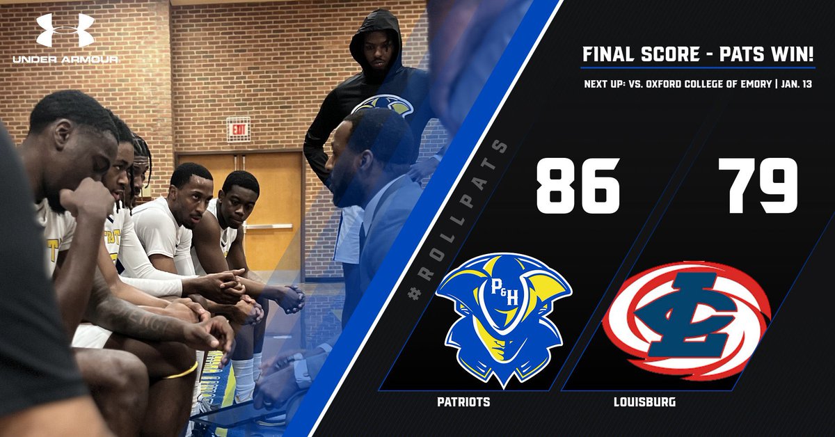 PHCCAthletics's tweet photo. PATS WIN! Jaylen Faber with a game-high of 36 points for the Pats!

@GoPHCCHoops will be back in Stone Gym this Saturday, Jan. 13 vs. Oxford College of Emory at 1PM.

#PHamily ✖️ #RollPats https://t.co/JbyB0F4l6X