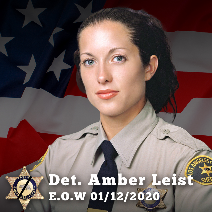 Today, the <a href="/LASDHQ/">LA County Sheriffs</a> Family honors and remembers Detective Amber Leist, who died on January 12, 2020.  Detective Leist was fatally struck by a vehicle while assisting a fallen pedestrian cross the street. She will live in our hearts and never be forgotten. <a href="/WHDLASD/">LASD West Hollywood</a>