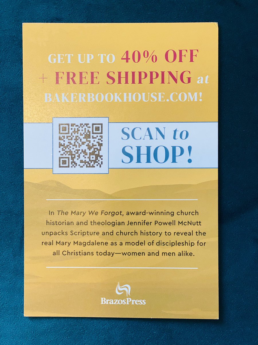 It’s really happening!

The mail arrived from <a href="/BrazosPress/">Brazos Press</a> with stacks of postcards featuring my forthcoming book on *Mary Magdalene* 👏 

Ever wonder about her?