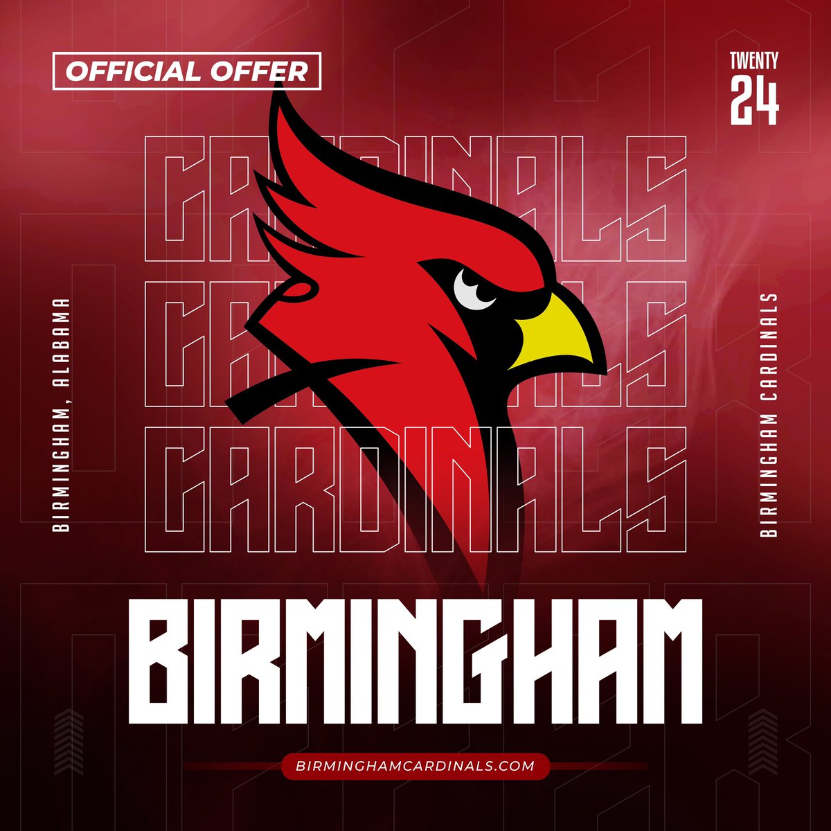 k_vngalex's tweet photo. Blessed to receive an offer from Birmingham Cardinals @CoachRyanCamp @jciv_ @CoachPatworks https://t.co/7LMHV3ejFq