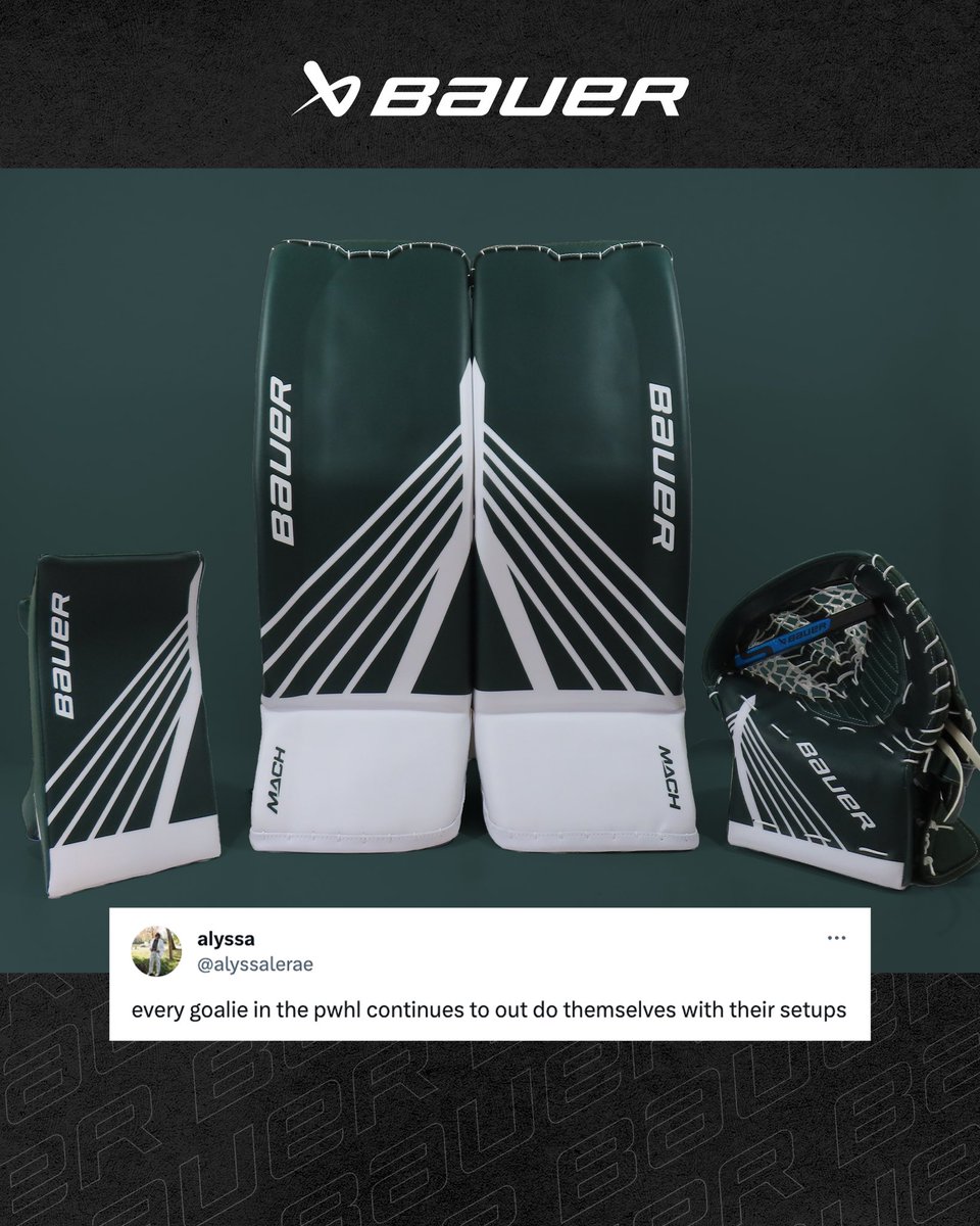 BauerHockey's tweet photo. It’s all the buzz!

Which @thepwhlofficial goaltender setup is your favorite??? https://t.co/adqftS98qT