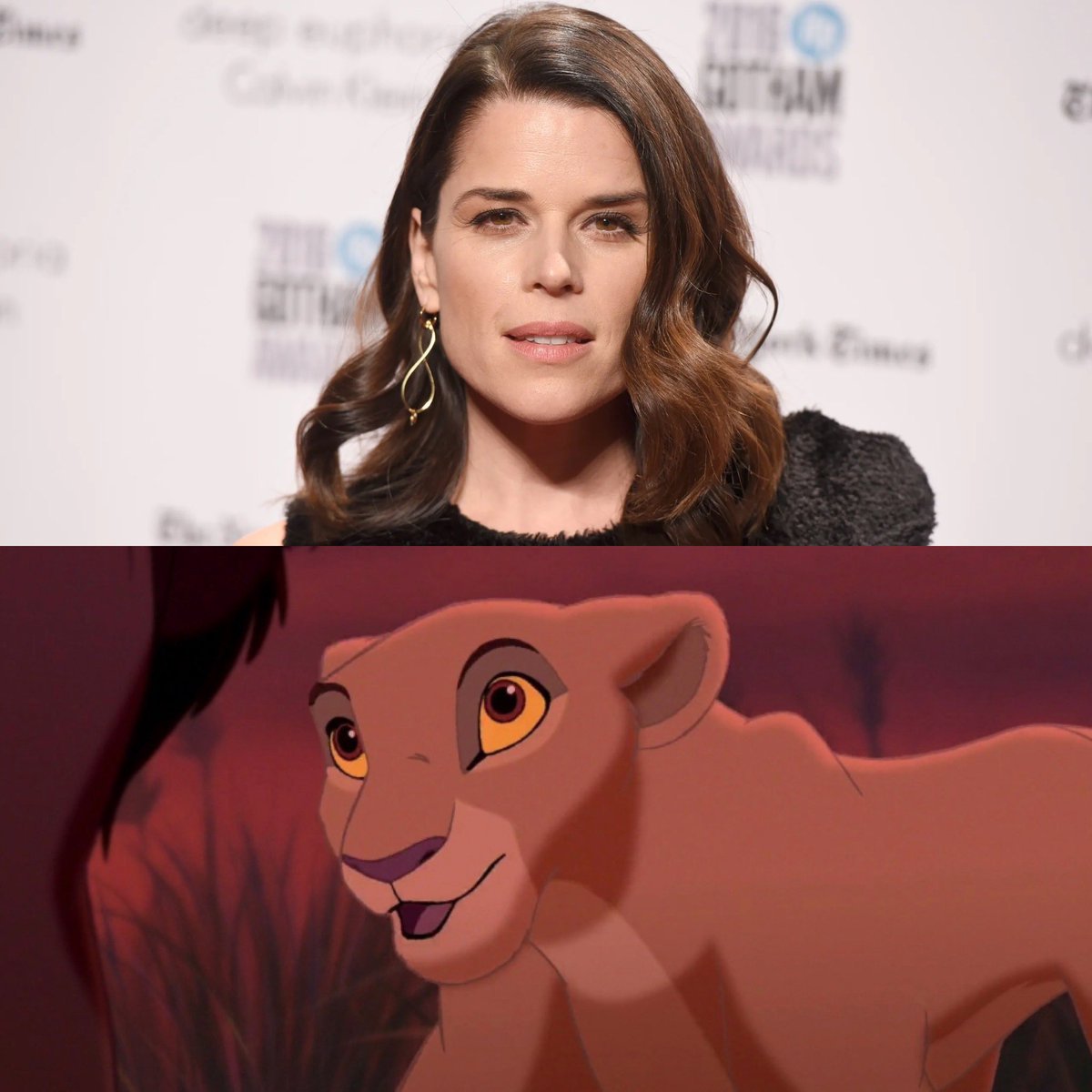 BeyondTheMask8's tweet photo. Friendly reminder that Neve Campbell voiced Kiara in Lion King II, and is technically a @Disney princess. https://t.co/31EV4N6Jy7