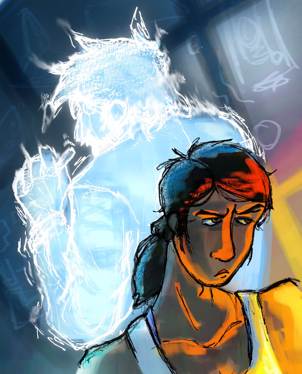 MulletsGotaG's tweet photo. Ghost of Rattmann

#Portal #Portal2 #PortalArt #DougRattmann #ChellPortal 

link to the tumblr post below https://t.co/K3R9UfREqL