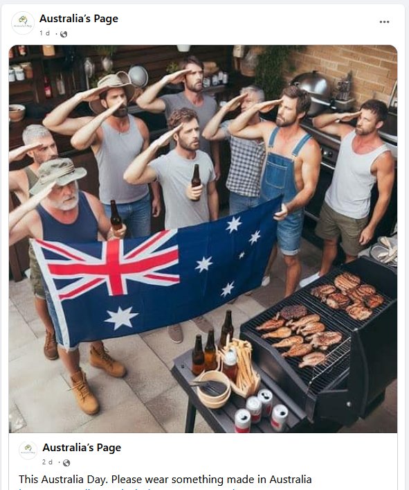 @shaunmicallef Celebration of  Rum rebellion/Australia day by what AI presents as Aussies- grog guzzling white male mutants. (Look carefully)
