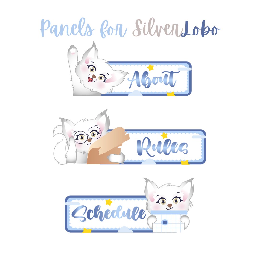 SilverLobo21's tweet photo. Thank you so much to @Rawmonroe for this amazing and cute art for my twitch stream. She's amazing and wonderful. https://t.co/1eHXDzyEB5