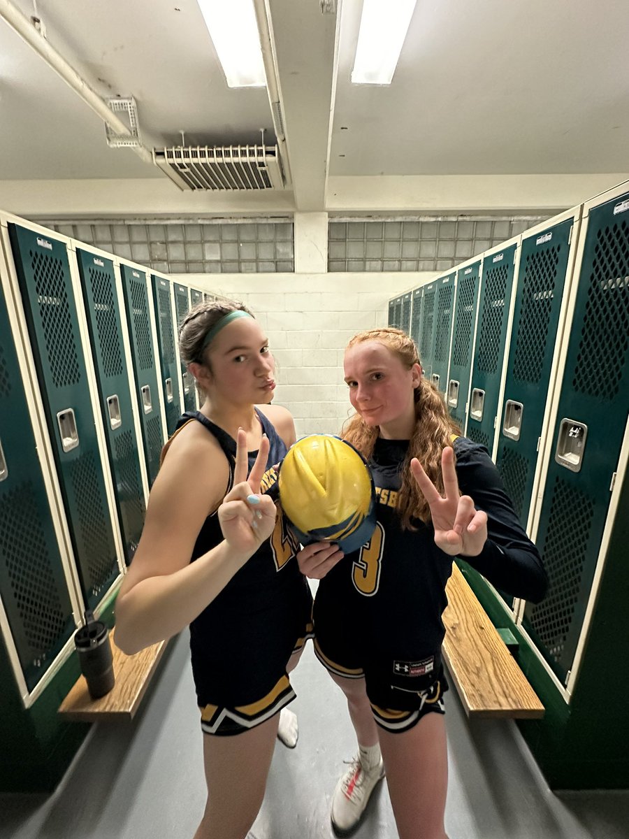 ScottLClark's tweet photo. @Boro_GirlsBball sets a new school record for points in a game with a score of 81-47 over Cloverleaf.  @CaraTiller1  and Ava Bodovetz earn hard hat for Varsity and JV game. https://t.co/ZvWRHh7maZ