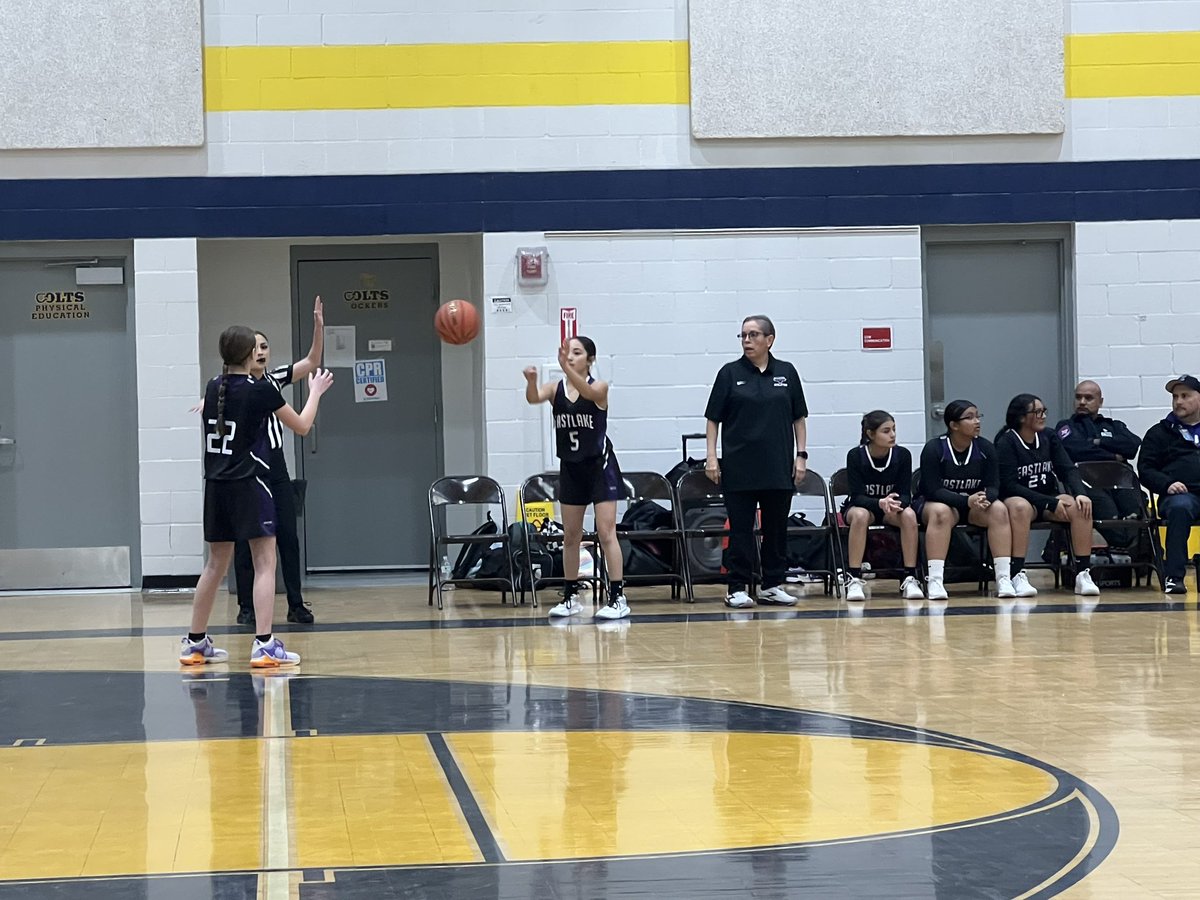 Eastlake_Middle's tweet photo. First basketball game of the season: Lady Colts vs Lady Ravens! Excitement is high! #TeamSISD #LiveTheMission #GreatnessOnTheHorizon @KMacias_DWS @frojas_ELMS @tmartinez_ELMS @DW_K8S https://t.co/QBQ7hZBAzG