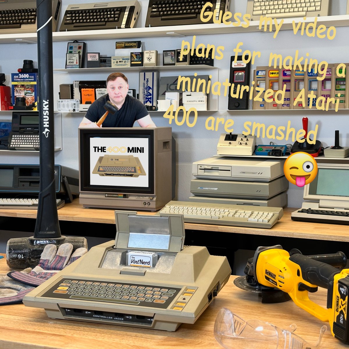 thevintnerd's tweet photo. Months of video script prep work down the drain. Take My Money! ๐ธ ๐
#THE400Mini #400Mini #Mini400 #Atari #Atari8Bit #Atari400 #VintageComputing #RetroComputers #RetroGaming #WallOfRetro #NerdsOfVintage #HappyNerding #TheVintNerd https://t.co/xkAkLVJ2x2