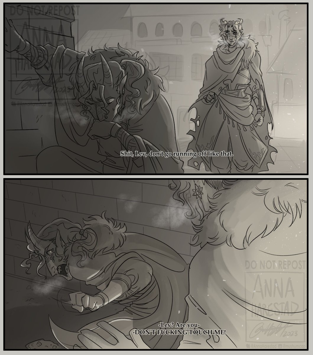 AnnaHarestad's tweet photo. i just realized i never posted these angsty backstory doodles of Raethe and her brother Levvine 👀
#dnd #dndart https://t.co/tN3loBJvg2