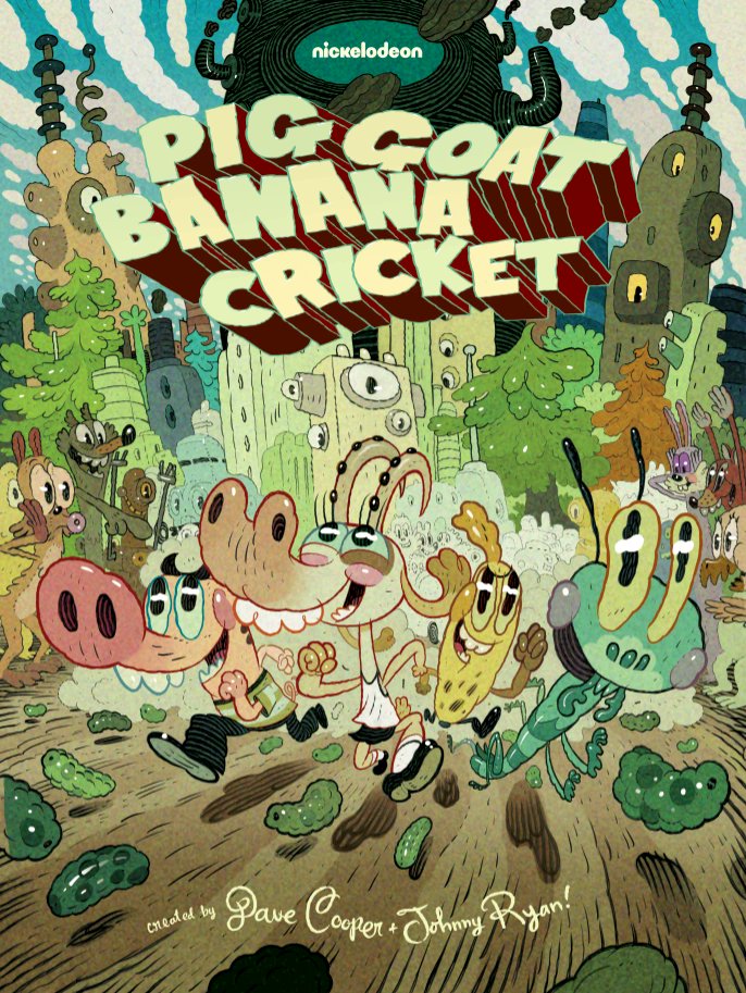 NickMagProject's tweet photo. Fun Fact:
Pig Goat Banana Cricket (2015-2018) was created by former Nickelodeon Magazine artists, Dave Cooper and Johnny Ryan.
The series was loosely based on a comic the duo made for Nickelodeon Magazine in 2004 called "Cupcakes of Time"
(1/2) https://t.co/BKMKk6xKdN