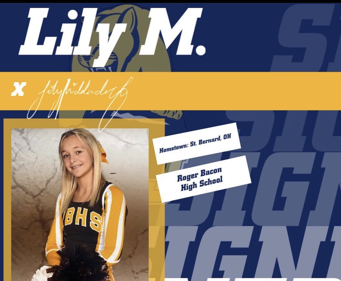 Shout out to Former RB cheerleader Lily Middendorf as she is competing in the College Cheer and Dance National Championship in Florida tomorrow morning at 9:25 am!
#hailspartans