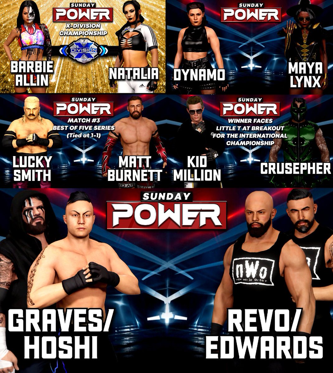 NorthAmericanPW's tweet photo. 🟥AWF Power
⏰LIVE SUNDAY - 2:00pm/ET
🔗https://t.co/jVimo61NZw
🧵Match Card Thread

The road to #WrestleVersary continues on AWF Energy! Presented by #RogueEnergy and #GRPPL https://t.co/ZnbBRRkx7p