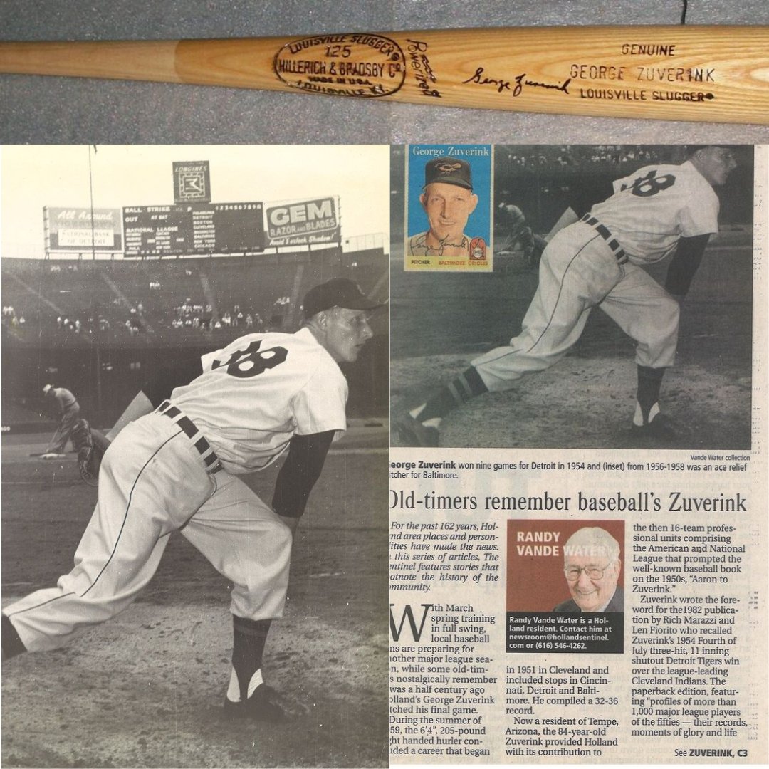 What We Collect #10: 1/11/2023
The Story of George Zuverink
George was born in Holland in 1924. He was assigned to the South Pacific with the US Air Corps in WWII. He pitched in the major leagues from 1951-1959. He had 223  strikeouts
