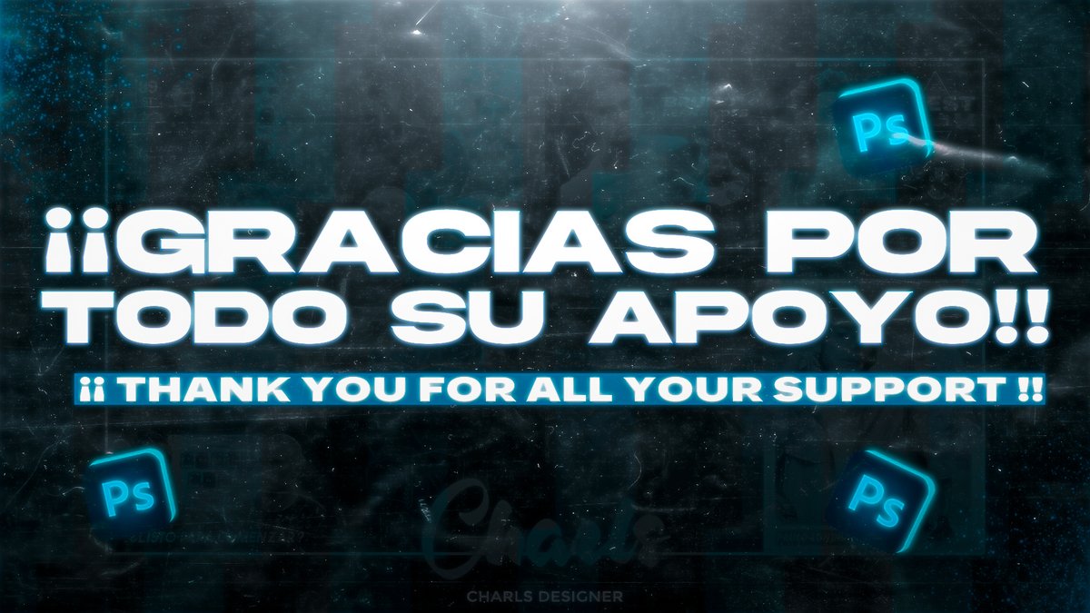 Muchas gracias por todo su apoyo hacia mi persona en este proceso, gracias a los creadores de contenido que usaron mis diseños a los que compartieron y ayudaron con su❤️ ya no estare activo por temas de estudios y demas, gracias a todos mis panas diseñadores por el apoyo brindado