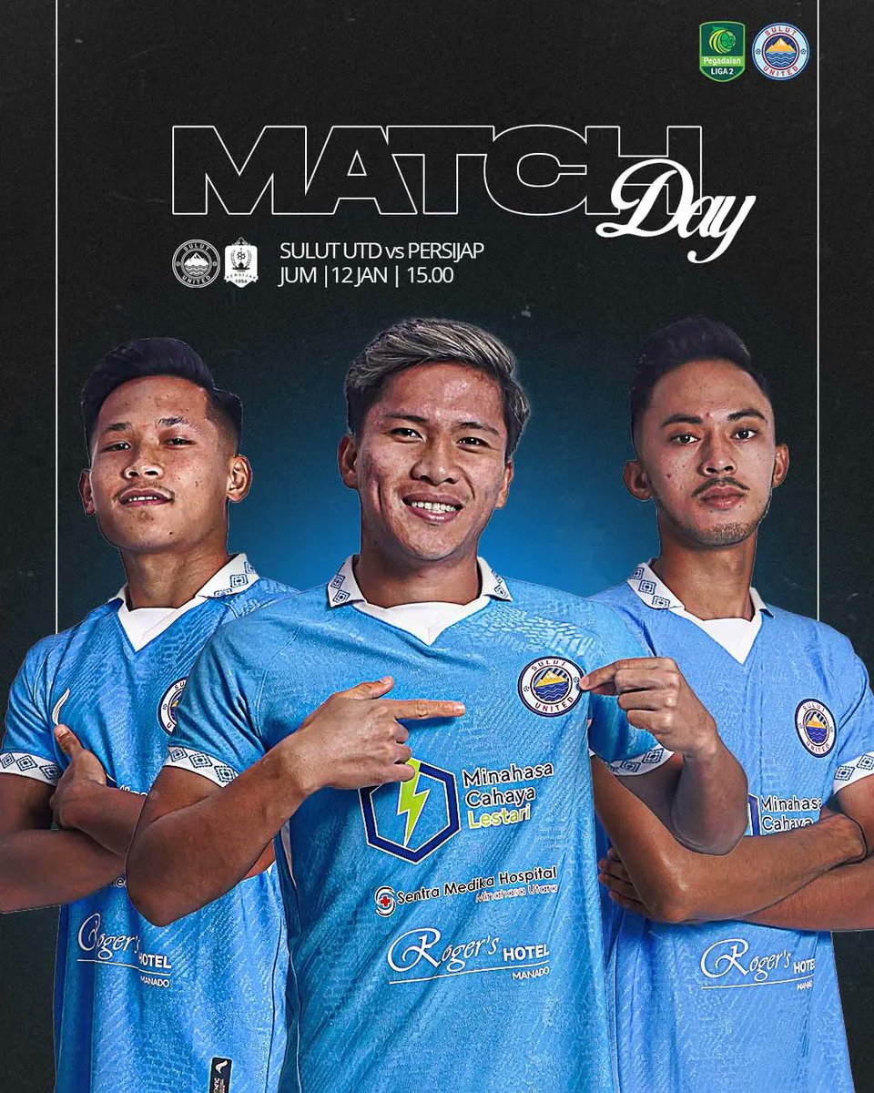 𝗔𝘆𝗼 𝗚𝗼𝗿𝗮𝗻𝗴𝗼, 𝗕𝗮𝗸𝘂 𝗔𝗯𝗶𝘀 𝗝𝗼 💙🦈

Hari pertandingan menghadapi Persijap Jepara sore nanti di Stadion Klabat. Mari jo datang kong dukung perjuangan Sulut United 💪🔥

#sulutunited 
#torangsulutunited 
#bagejo 
#bakuabisjo