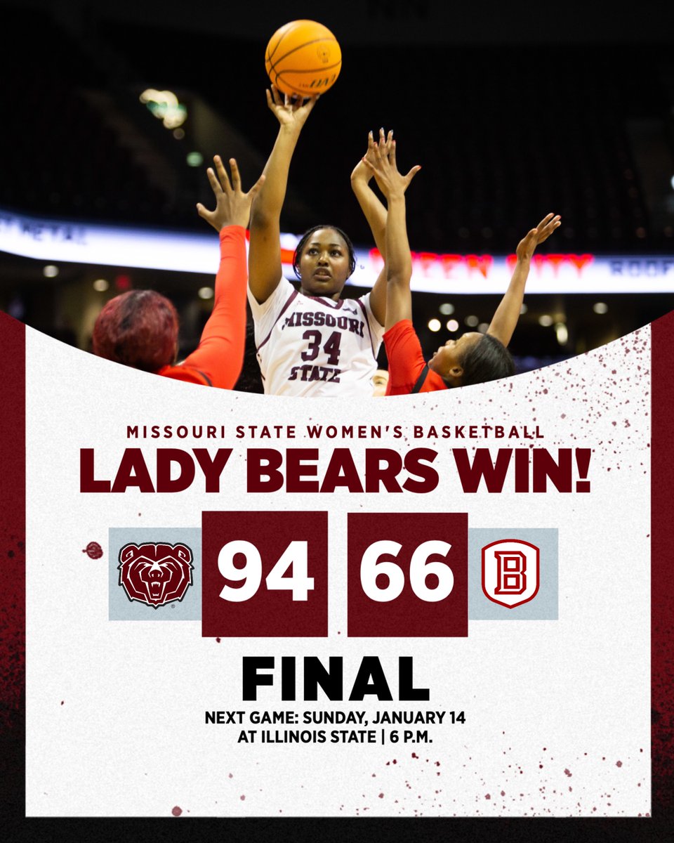 MoStateWBB's tweet photo. 𝙍𝙤𝙖𝙙 𝘿𝙪𝙗 🤩

#MSULadyBears https://t.co/yhvlTVEF1l