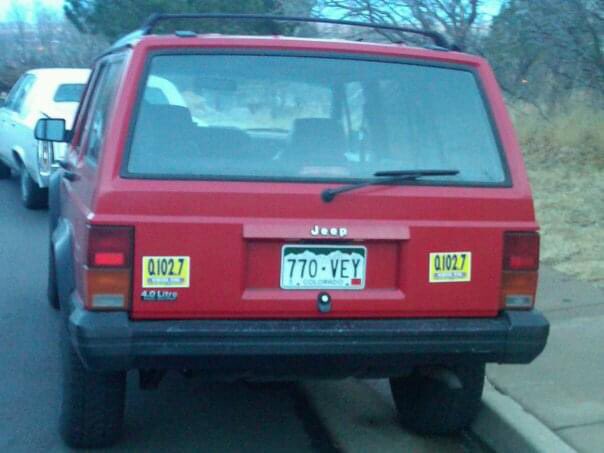 dancoloradan's tweet photo. The tunnels story called to mind the best license plate I’ve ever seen, 13 years ago in Colorado Springs. #77O #Vey https://t.co/TSAUcKgWHn