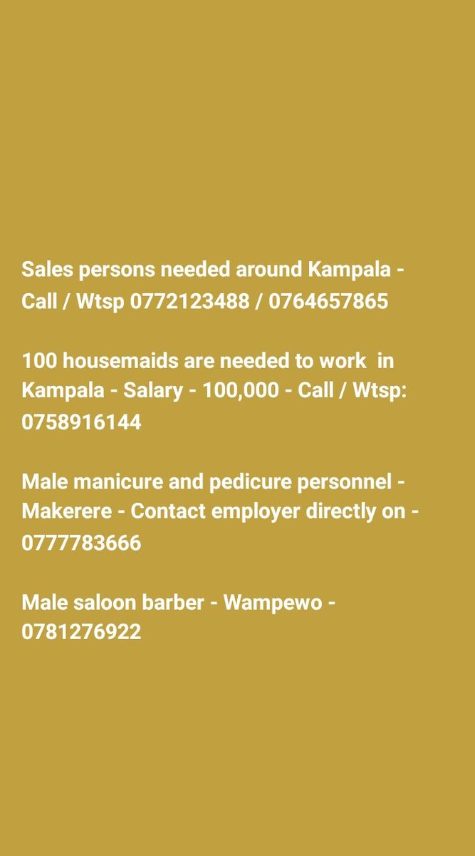UgandaLink's tweet photo. Jobs with in Uganda 🇺🇬 https://t.co/sLXTKQhCL2