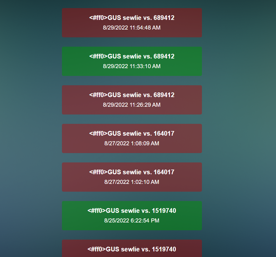sewlie's tweet photo. Direct Match History V2 is here! 

This @GodsUnchained tool now pulls your most recent direct matches without the need to input a date. Simply type in your Player ID and hit Submit!

Test it out now: https://t.co/gTUHrhZ0JI

⚔️ #Web3 https://t.co/dLZGk5nQVi