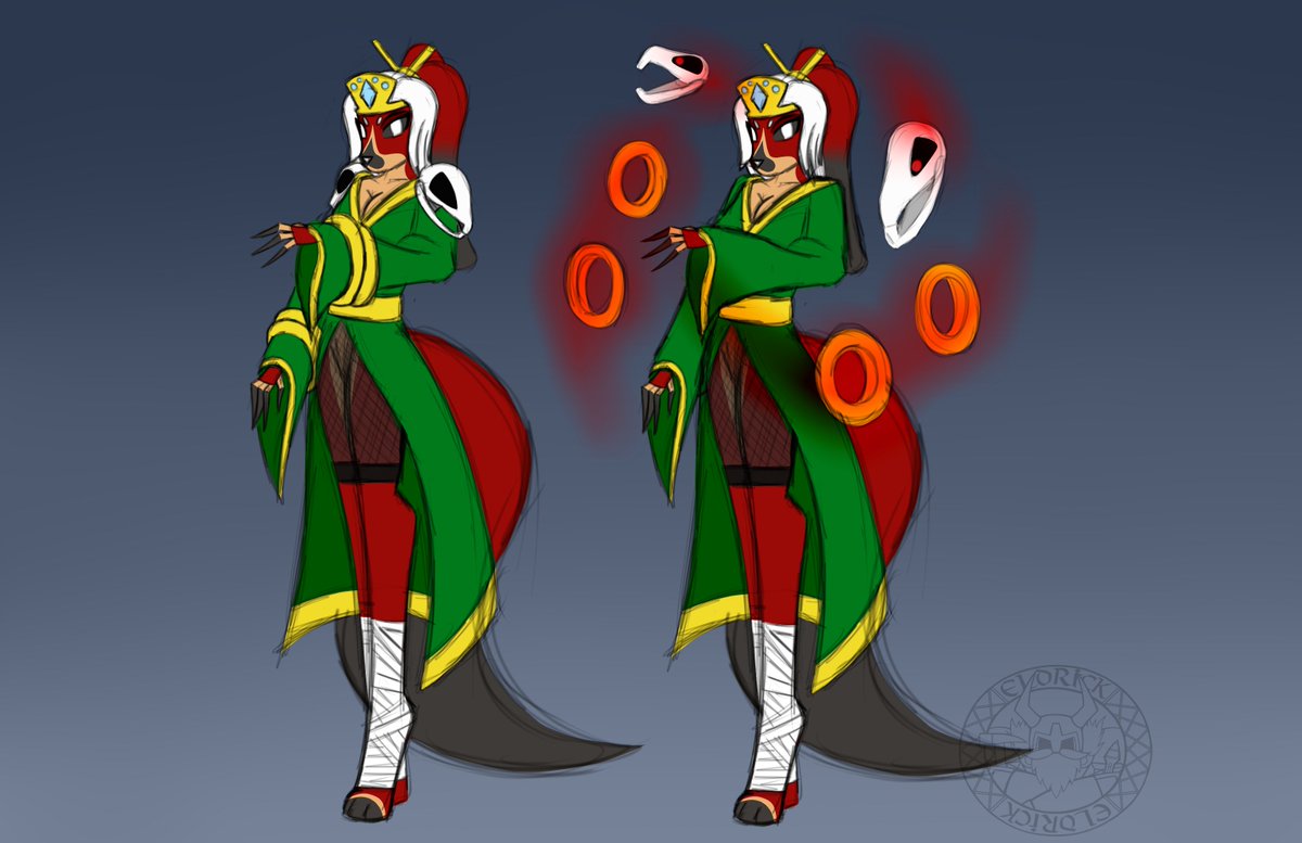 EldricksForge's tweet image. colored sketch for @shinigamiweapon 
my take on Princess Shini