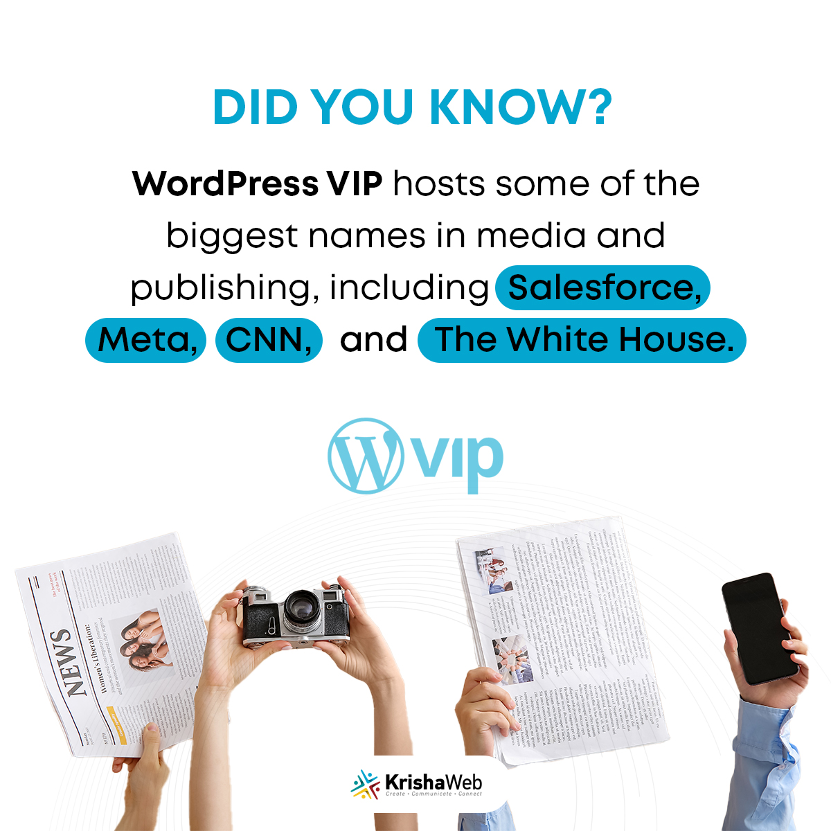 KrishaWeb's tweet image. #WordPress VIP provides a secure and scalable platform for top media and publishing brands to drive their businesses forward through high-performing websites.

To join the ranks of these industry leaders, turn to #WordPressVIP.

#PublishingIndustry #NewsAndMedia #KrishaWeb