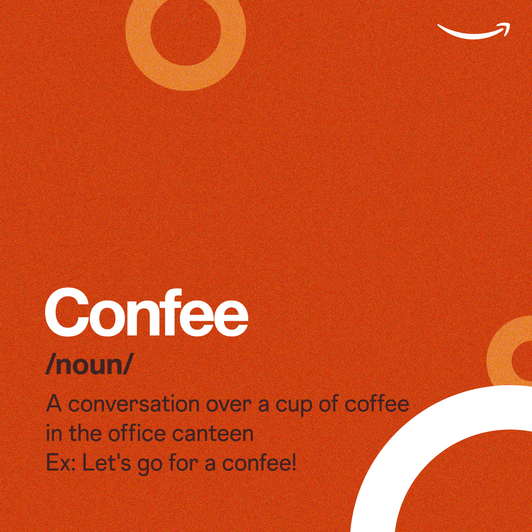 AmazonNews_IN's tweet photo. Amazonians' dictionary is stacked with the young and fresh lingo, bringing the office to life with innovative expressions. Tell us some slangs that you use in your office. Comment down 👇
#NationalYouthDay #LifeAtAmazon #AmazonIndia https://t.co/p7ZcZs6GQ1