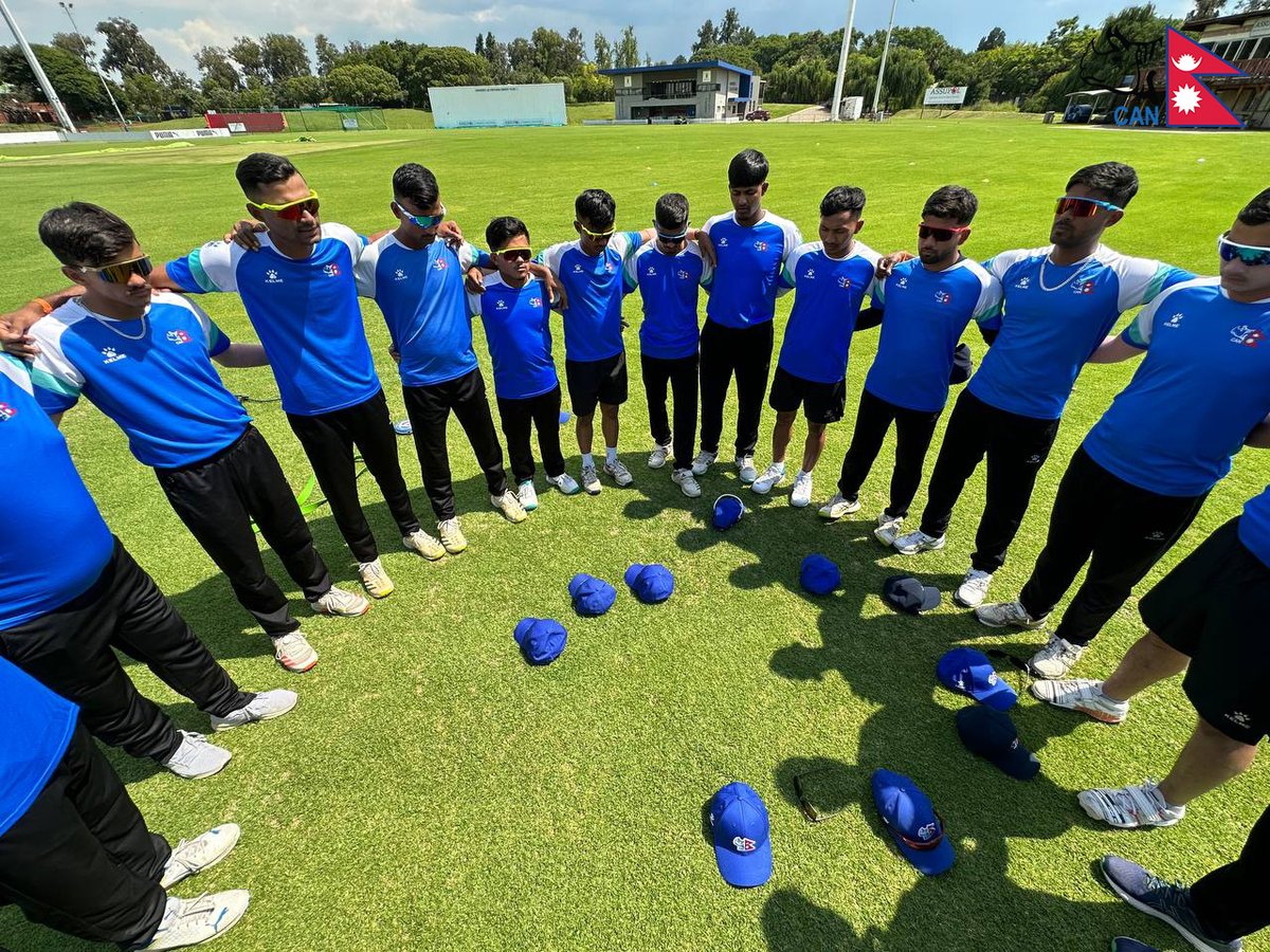 ICC's tweet image. Nepal are all geared up for the #U19WorldCup in South Africa 🔥

📸: @CricketNep