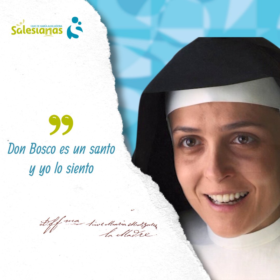 📍 Hoy es 13 y recordamos a María Mazzarello. Los grandes santos se reconocen y son compañeros en el camino de la búsqueda de Dios.

✨"Don Bosco es un santo y yo lo siento".

#ContigoTodoEsMejor