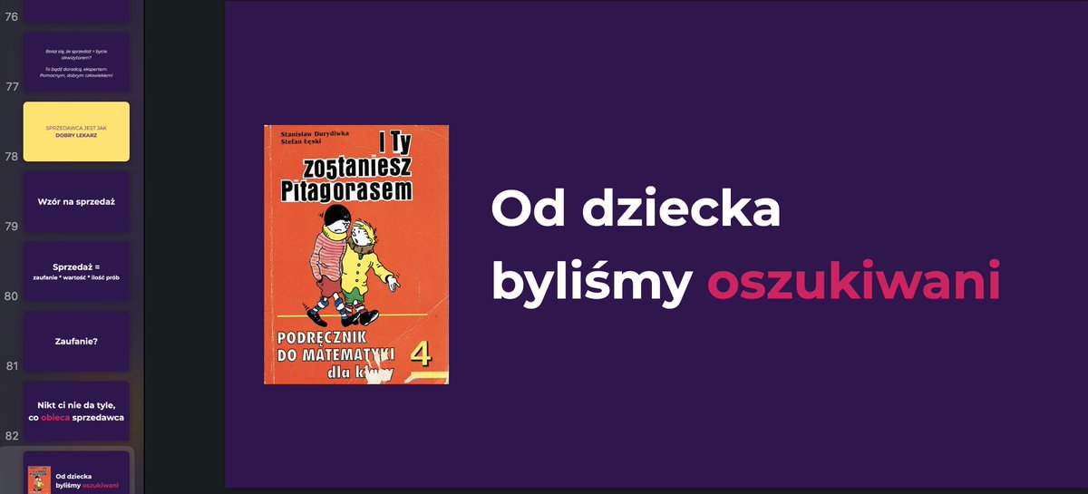Ja nie zostałem Pitagorasem, wy pewnie też nie. Skoro już nauczyciele zrobili nas w balona to jakie zaufanie dzisiaj mają sprzedawcy? No właśnie.

Ale da się to zmienić i właśnie o takich sposobach opowiem podczas webinaru we wtorek o 11:11 - jakubcyran.pl/webinar