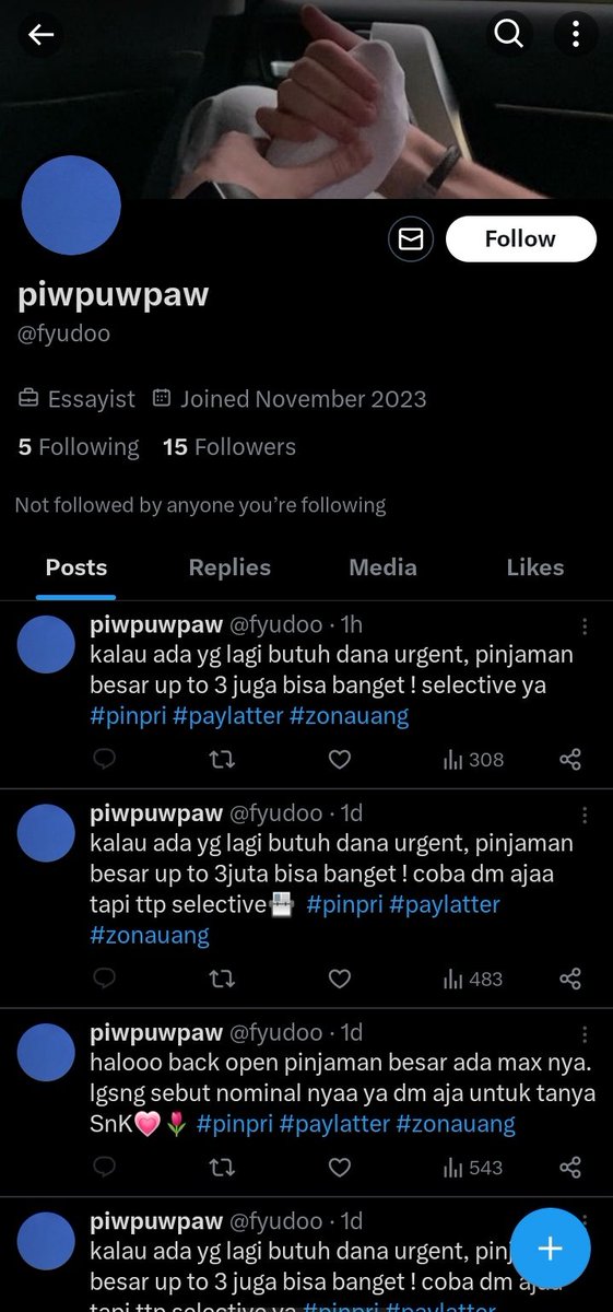 ensreejessil's tweet photo. ‼️SCAMMER PINPRI‼️

ATAS NAMA AISYAH 
GONTA GANTI USERNAME DAN GONTA GANTI NO SPAY UDAH BANYAK KORBAN‼️ SI AISYAH TERNAK AKUN HATI HATI‼️ @nomuuunom @fyudoo 
#scammer #scammers #pinpri #pinjamanpribadi #zonauang #jokipinjol #zonaBU #penipuan https://t.co/VEGvetCcQQ