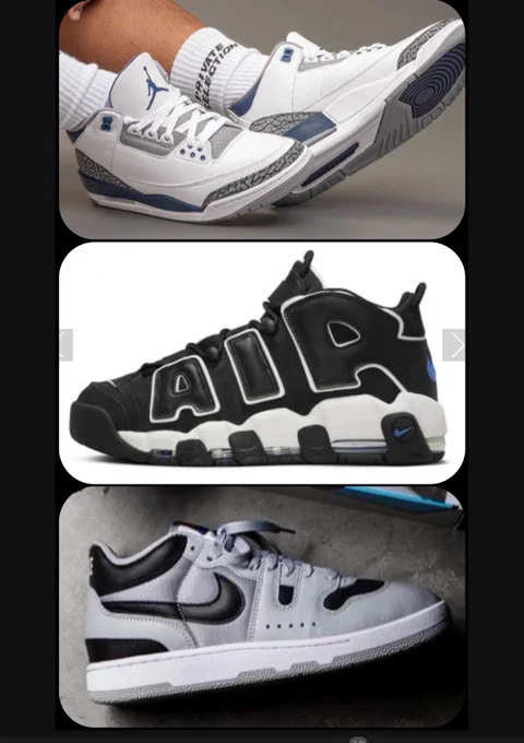 Next ANYO is迷い中です💦

どれを描いて欲しいですか?
・エアジョーダン3Navy Cement
・モアテン B/W/Royal
・NIKE Attack QS SP OG
コメント欄に書いていって下さいな🎵
#スニーカー #イラスト化 