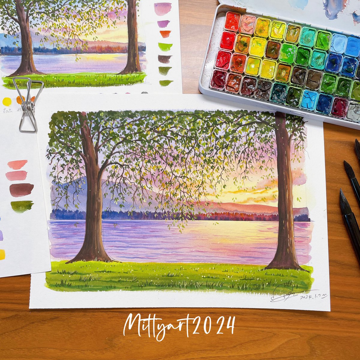 Mitty_lu220's tweet photo. 怦然心动的风景画 水彩画 #watercolor  #painting #水彩画 #artwork #风景画 https://t.co/EnWCHXNHOK