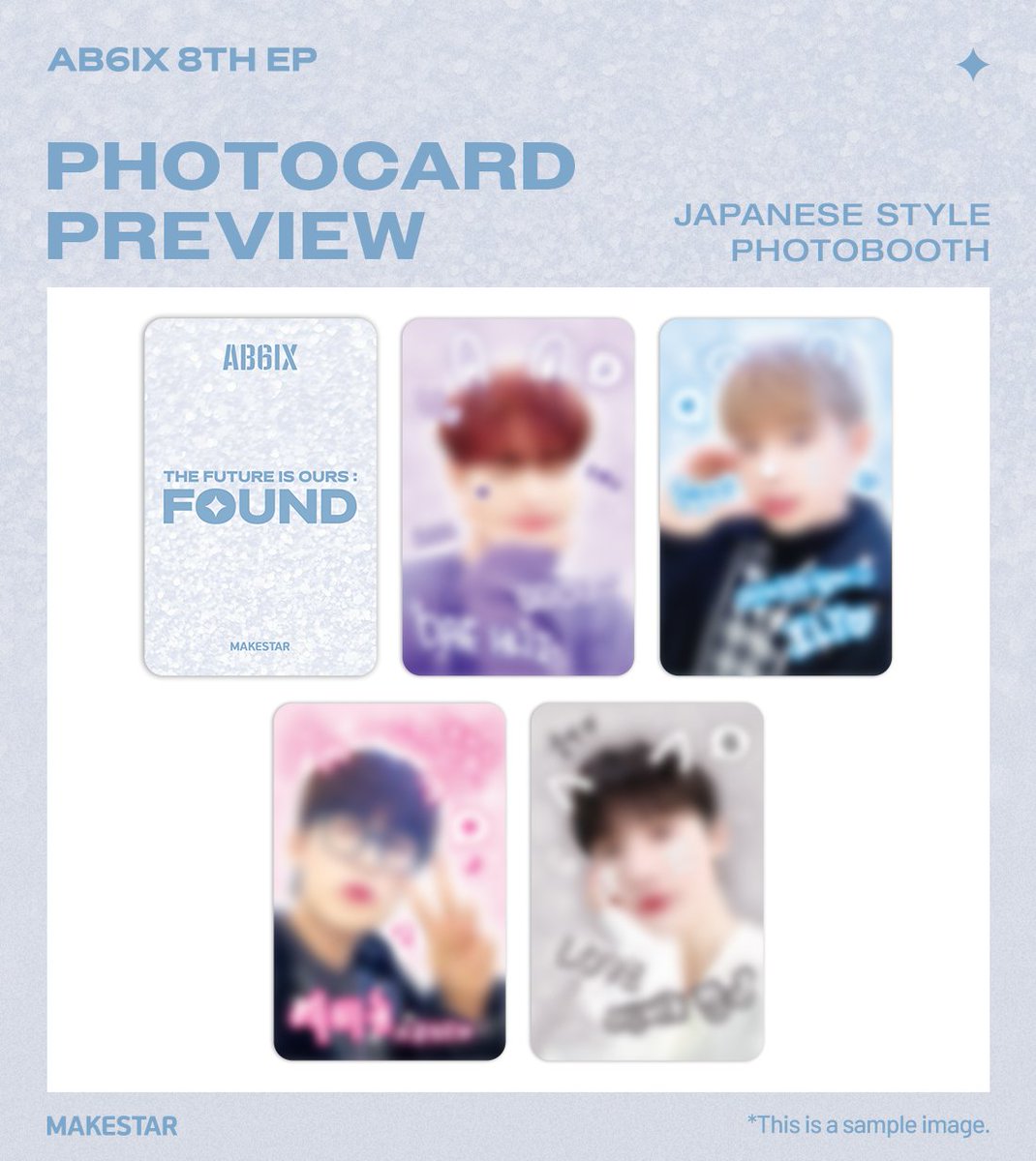 #AB6IX #THE_FUTURE_IS_OURS #FOUND AB6IX 8TH EP [THE FUTURE IS OURS : FOUND] PRE-ORDER ONLINE LUCKY DRAW EVENT ✨PHOTOCARD PREVIEW 🤍응모자 셀카 포토카드 * 귀도리 ver. / 프리쿠라 ver. 📅~24.01.21 23:59 (KST) 🔗bit.ly/3NPHnxz