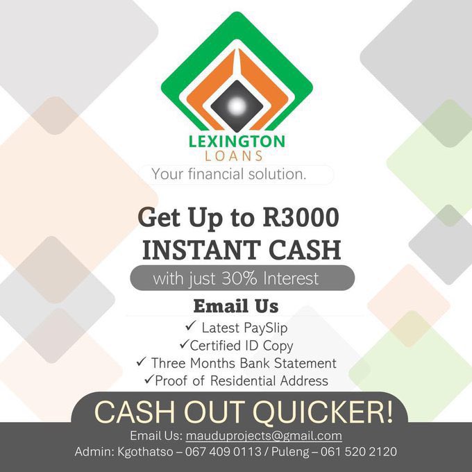 _itskayboo's tweet photo. Get financial support for the month of January! Fast cash available with simple requirements:
✅ Certified ID copy
✅ Latest payslip
✅ 3 months bank statement.
Contact ☎️ 067 409 0113 / 061 520 2120
Israel | #InternationalCourtofJustice | #UnlockYourSummer | 21 Savage https://t.co/PMcMImE9Ji
