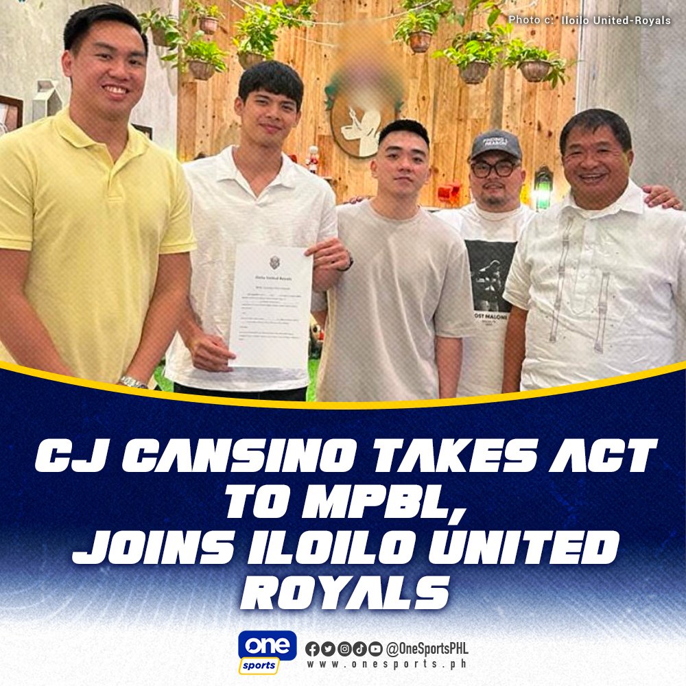 OneSportsPHL's tweet photo. A FRESH AND ROYAL START FOR THE KING MAROON! 👀

Former UP Fighting Maroon team captain CJ Cansino unfolds a new chapter in his basketball career, turning pro and signing with the Iloilo United Royals of the Maharlika Pilipinas Basketball League (MPBL), the team announced. https://t.co/llaYIIJU2S