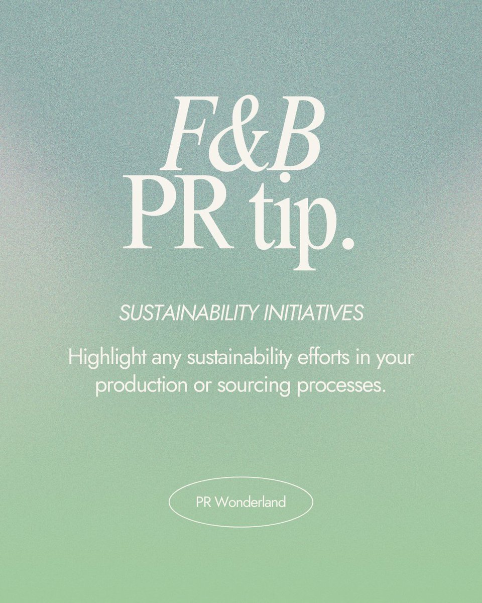 PRinWonderland's tweet photo. PR Speak 📣
Here's a tip for people in the Food and Beverage Field!

Contact us for more information.
#PRW #prtipoftheday #prtipforclients #PR #publicrelations #fashiontip #fashionPR #visualstorytelling https://t.co/OGhjULVDSm