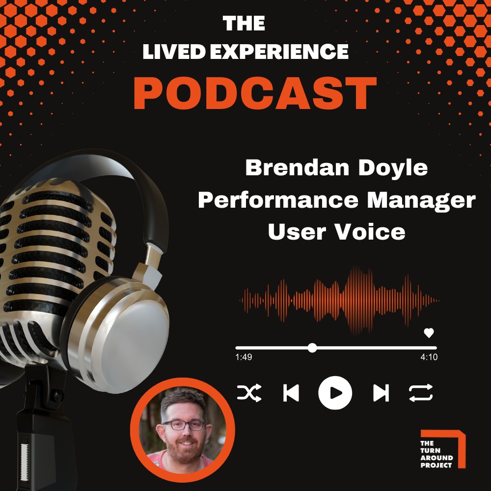 turnaroundproj's tweet photo. Grateful to welcome this man #BrendanDoyle onto the podcast. @uservoiceorg Click the @Spotify link to listen now. 🙏🎤https://t.co/bcgDc26i4O #changecomesfromwithin #amplifyingvoice #policy #advocacy #servicedelivery #livedexperiencematters https://t.co/AC38SBvz2l