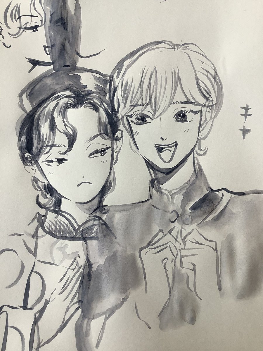仲良くしてる夜くんとTK
