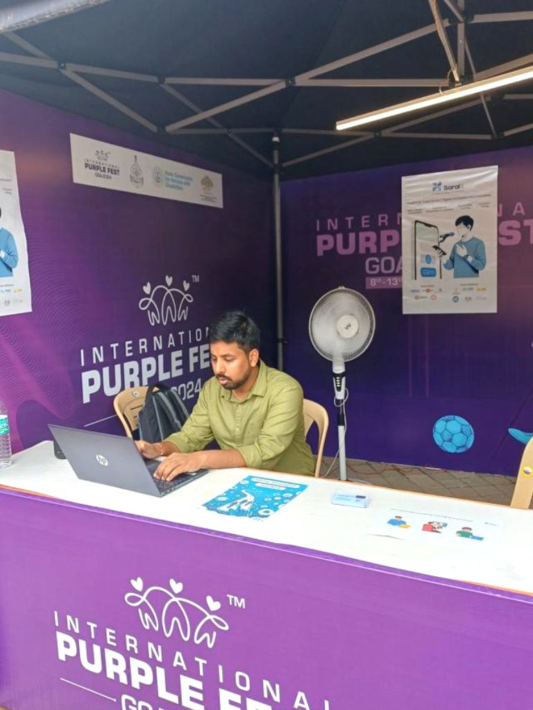 Things are getting heated in the SaralX stall at International Purple Fest, Goa 2024 😅

Akashdeep Bansal