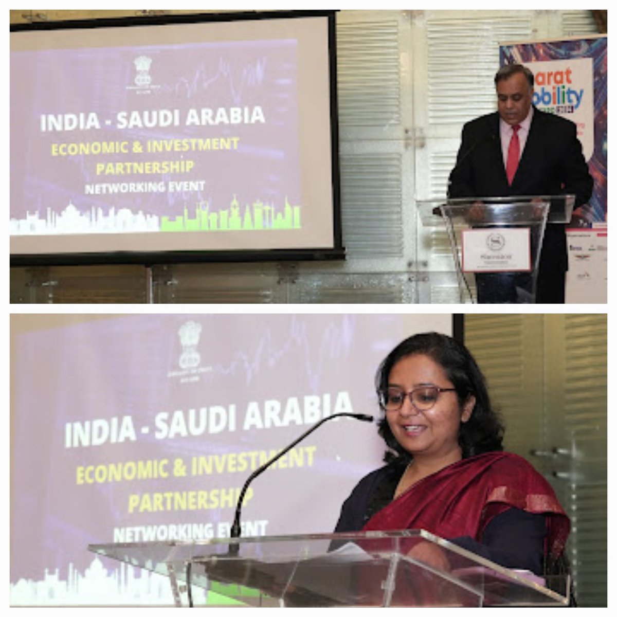 IndianEmbRiyadh's tweet photo. The Embassy organised a Business Networking Event in Dammam, Eastern Province on India-Saudi Economic &amp; Investment Partnership. Representatives 
from Saudi-India Business Council, @MISA, @AsharqiaChamber &amp; large number of Indian investors &amp; Saudi businessmen attended the event. https://t.co/znQTQJTgKF
