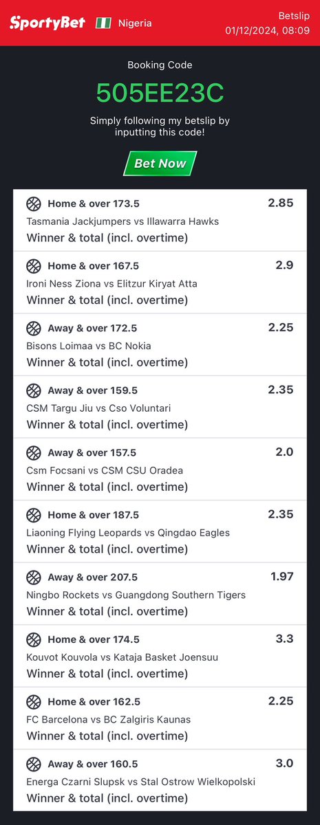 🏀🏀🏀🏀
505EE23C

Goodluck🥂
@MegaGreat2 @JerryPunters @winwithjayjay @officials_dc @Dc_Sunnyfresh @holardamolar @hlstats @bettingkingz9 @Tp_timeless_01 @BasketballProfe @Don_bash_yN @IamTryBez @wfokey @ImoPunter @jujupunter @_kennyblaze1391 @LouieDi13 @Ekitipikin @enchivic_