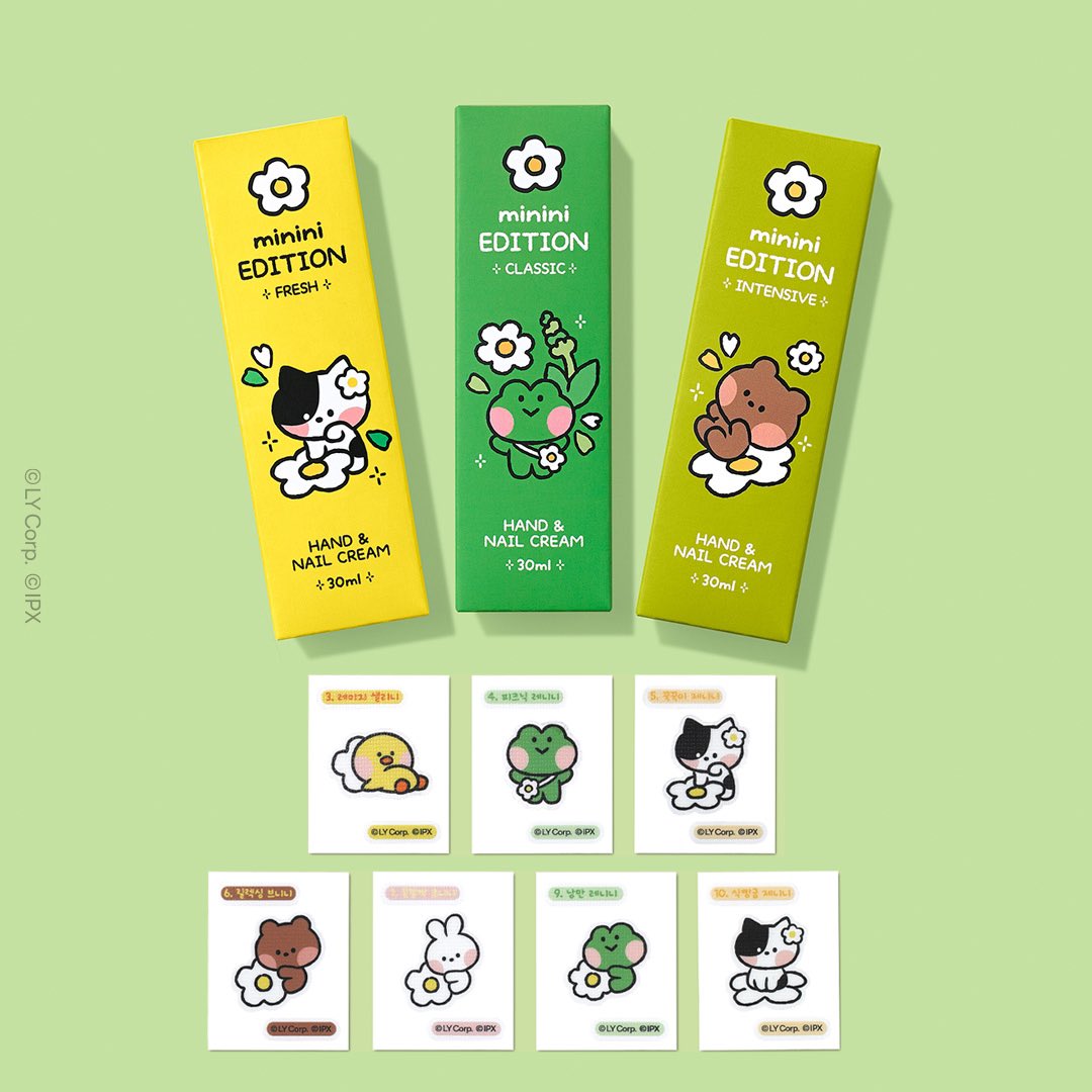 LINEFRIENDSinfo's tweet photo. *This product is only available for delivery in Korea.
#minini #Kamill #LINEFRIENDS #lenini #selini #bnini #conini #chonini #jenini #dnini #레니니 #샐리니 #브니니 #코니니 #초니니 #제니니 #무니니 #드니니 #핸드크림 #케어 #handcream #care #네일 #nail #vegan #비건 #skin #스킨케어 https://t.co/tkMGFwzql3