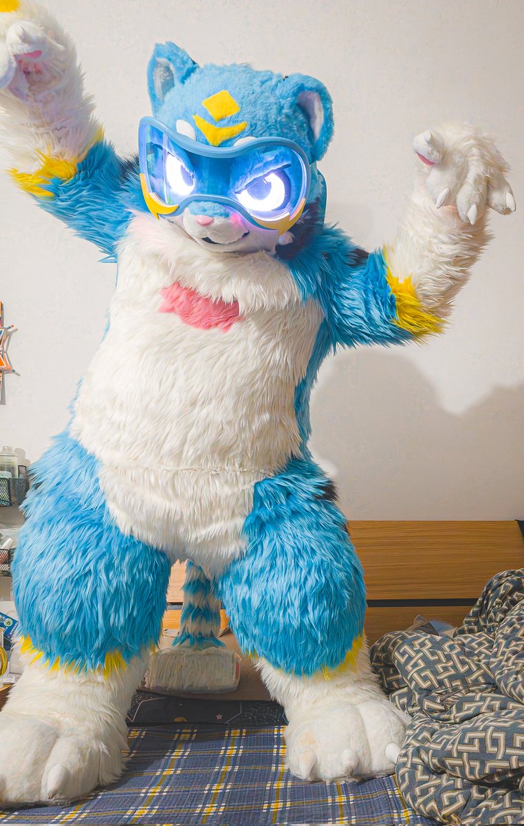 linhutang's tweet photo. #FursuitFriday 
大老虎来抓你们啦！被抓到要被压扁压扁！ https://t.co/8jGRK7UaCz