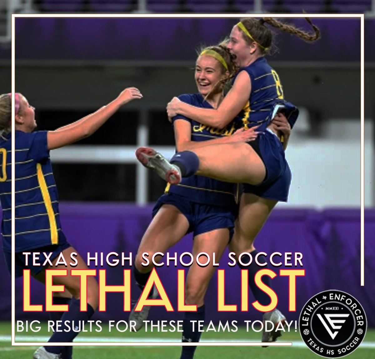 Coach Duque (@lethalsoccer) on Twitter photo 🔥GIRL’S LETHAL LIST 𝙏𝙤𝙪𝙧𝙣𝙚𝙮 𝙀𝙙𝙞𝙩𝙞𝙤𝙣 🔥
1️⃣ <a href="/ReedyGsoccer/">Reedy Soccer</a>
2️⃣ <a href="/Marcus_MMFCG/">Marcus Girls Soccer</a>
3️⃣ <a href="/CHSLadySpartans/">Lady Spartan Soccer</a>
4️⃣ <a href="/PHSWomensSoc/">Prosper Women’s Soccer</a>
5️⃣ <a href="/fbahsgirlsoccer/">Fort Bend Austin Girls Soccer</a>
6️⃣ @ltblazerssoccer
7️⃣ <a href="/GHS_EagleSoccer/">GHS Lady Eagles Soccer</a>
8️⃣ @VidorLPSoccer
9️⃣ <a href="/amcConsolSoccer/">A&M Consol Lady Tigers</a>
🔟 <a href="/Girls_SoccerAHS/">Americas High School Girls Soccer</a>
🔥 <a href="/soccer_lobo/">Uvalde Lobo Soccer</a>
🔥 <a href="/LSHS_Soccer/">Lone Star HS Girls Soccer</a> 🔥GIRL’S LETHAL LIST 𝙏𝙤𝙪𝙧𝙣𝙚𝙮 𝙀𝙙𝙞𝙩𝙞𝙤𝙣 🔥
1️⃣ <a href="/ReedyGsoccer/">Reedy Soccer</a>
2️⃣ <a href="/Marcus_MMFCG/">Marcus Girls Soccer</a>
3️⃣ <a href="/CHSLadySpartans/">Lady Spartan Soccer</a>
4️⃣ <a href="/PHSWomensSoc/">Prosper Women’s Soccer</a>
5️⃣ <a href="/fbahsgirlsoccer/">Fort Bend Austin Girls Soccer</a>
6️⃣ @ltblazerssoccer
7️⃣ <a href="/GHS_EagleSoccer/">GHS Lady Eagles Soccer</a>
8️⃣ @VidorLPSoccer
9️⃣ <a href="/amcConsolSoccer/">A&M Consol Lady Tigers</a>
🔟 <a href="/Girls_SoccerAHS/">Americas High School Girls Soccer</a>
🔥 <a href="/soccer_lobo/">Uvalde Lobo Soccer</a>
🔥 <a href="/LSHS_Soccer/">Lone Star HS Girls Soccer</a>