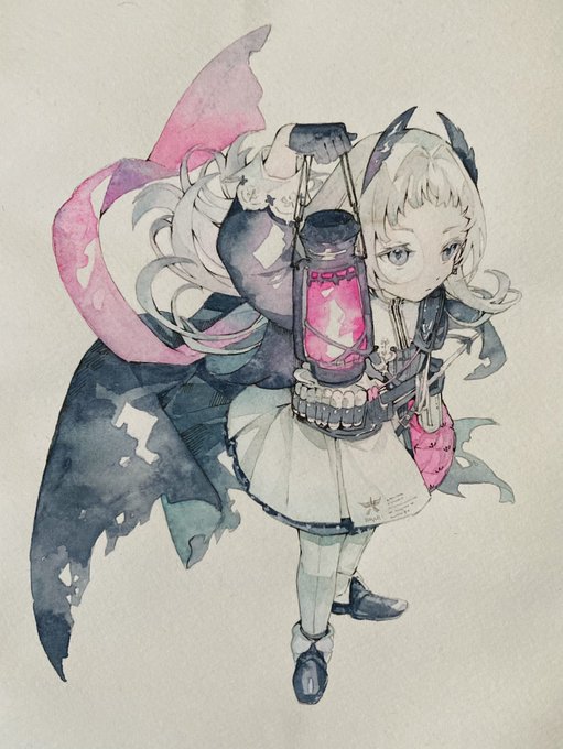 「grey hair holding lantern」 illustration images(Latest)