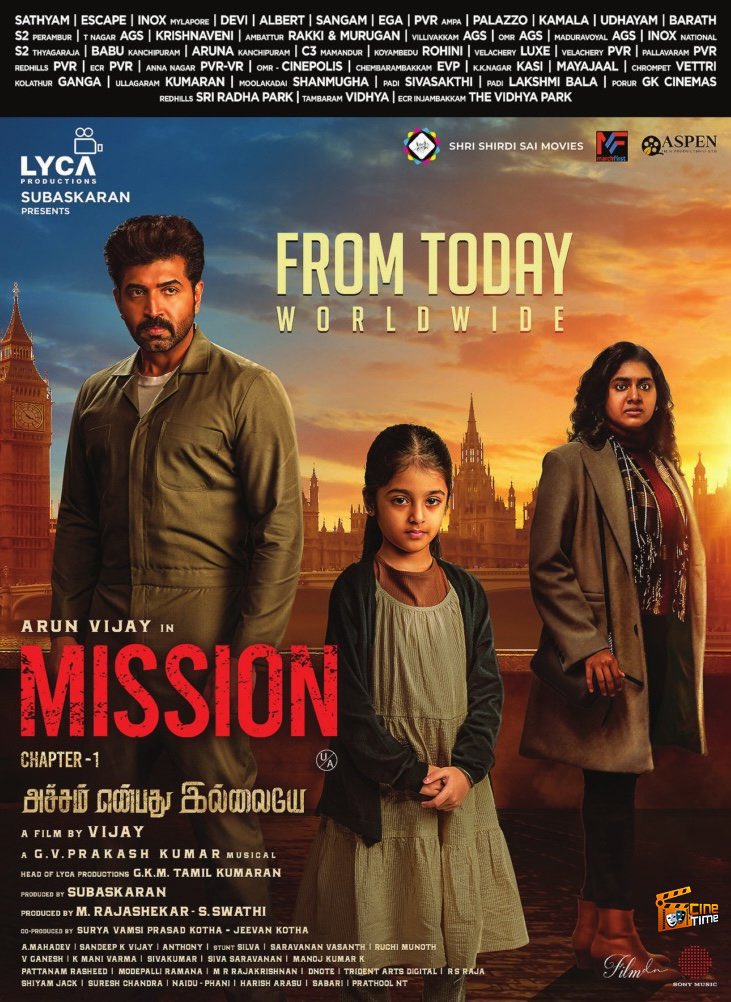 Mission movie Releasing today. Need all your blessings 🙏🏻 and support.. pls watch the movie in theatres and let me know your honest feedback… love you all.. ❤️❤️ #missionchapter1 #Mission #DirectorVijay #ilaniyal