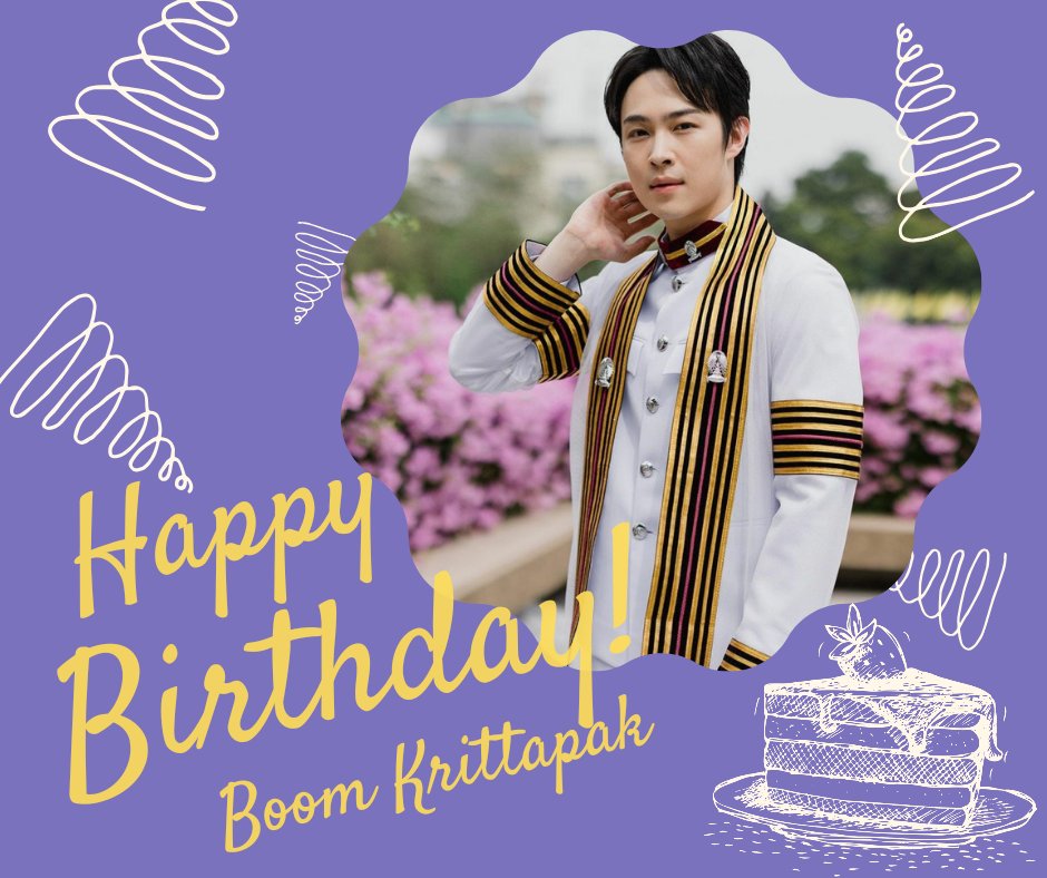 สุขสันต์วันเกิด <a href="/BoomKrittapak/">Boom Krittapak</a> 🎂🎉. วันเกิดคำอวยพรและโครงการอื่น ๆ อีกมากมายที่จะมาถึง สนุกกับวันของคุณด้วยความรักและความสุข.. ขอพระเจ้าอวยพรคุณและครอบครัวของคุณ 💜💛
#BoomKrittapak #sunnyboom